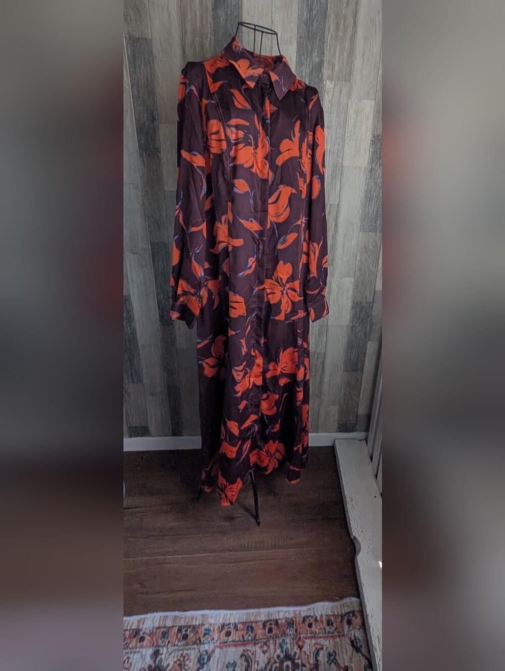 Exquoise Anthropologie New With Tags Xl Maxi Shirt Dress - Picture 9 of 16
